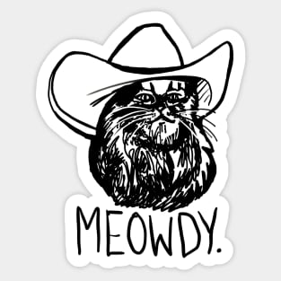 Meowdy Texas Cat Meme Sticker